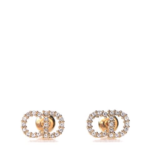 orecchini dior clair de lune|CHRISTIAN DIOR Crystal Clair D Lune Earrings Gold.